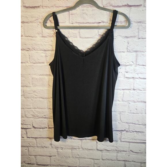 Torrid Women's Black Camisole Tanktop Lace Button Front Size 3 - Picture 6 of 8
